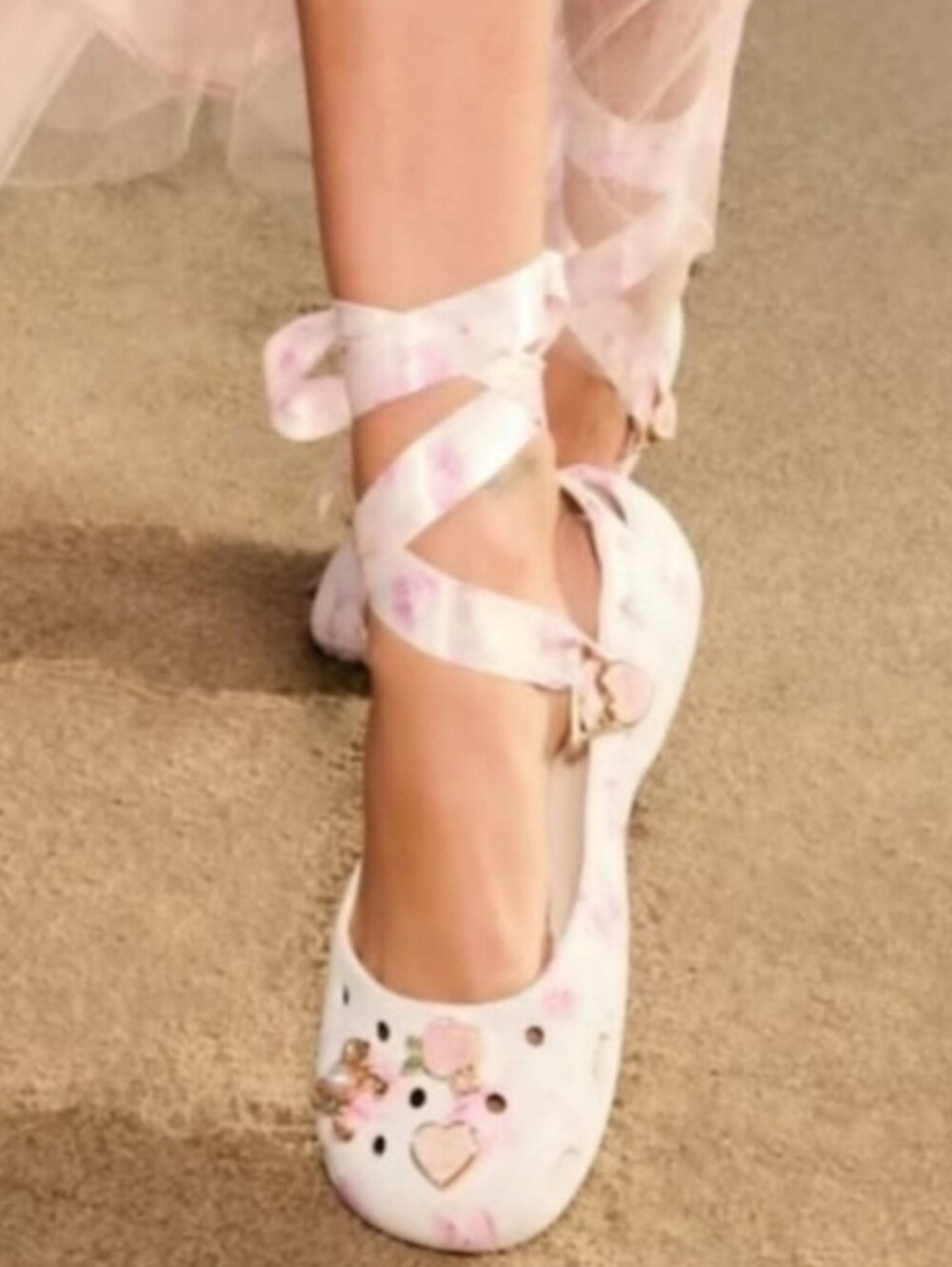 NWT loveshackfancy x crocs Classic Ballet Flat - Picture 2 of 9